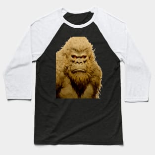 Sasquatch: Sasquatch Are Real on a dark (Knocked Out) background Baseball T-Shirt